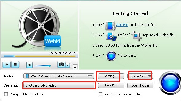 Bigasoft WebM Converterʹýѧ